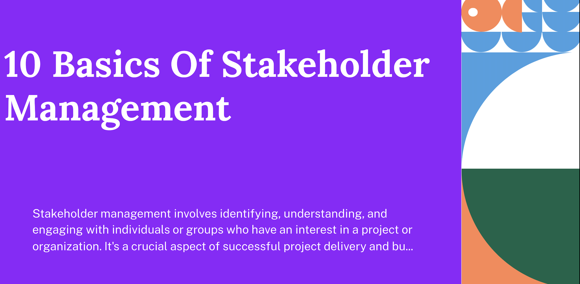 10 Basics Of Stakeholder Management- Feature